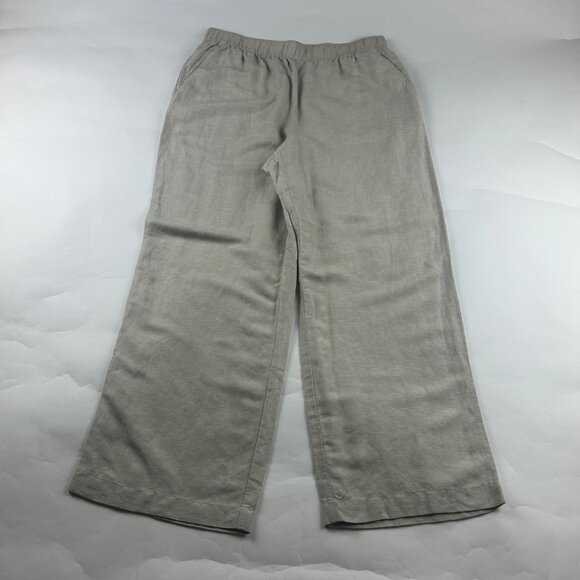 LOFT Flax Linen Blend Wide Leg Lounge Pant L - Picture 1 of 7